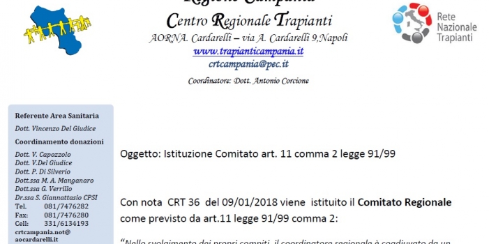 Istituzione Comitato Regionale