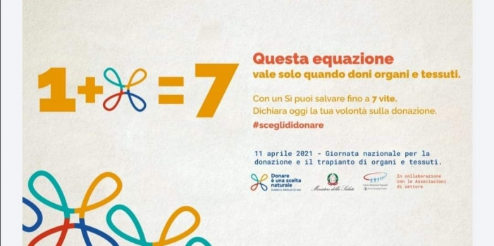 11 Aprile 2021 – Giornata Nazionale per la donazione e il trapianto di organi