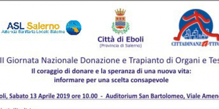XXII Giornata Nazionale Donazione e Trapianto di Organi e Tessuti